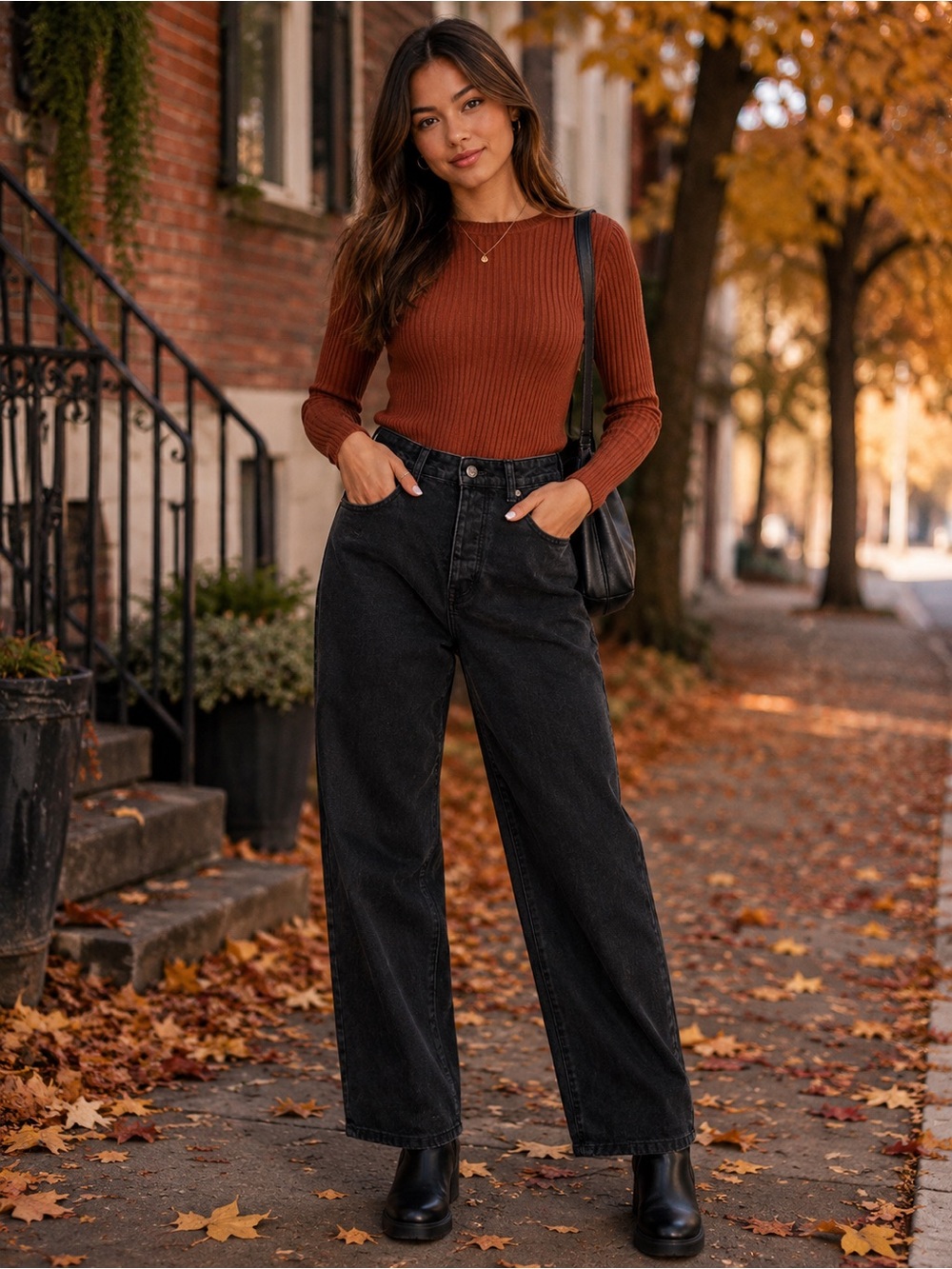 PrettyLittleThing Denim Boyfriend Jeans – Black/Charcoal – US 4